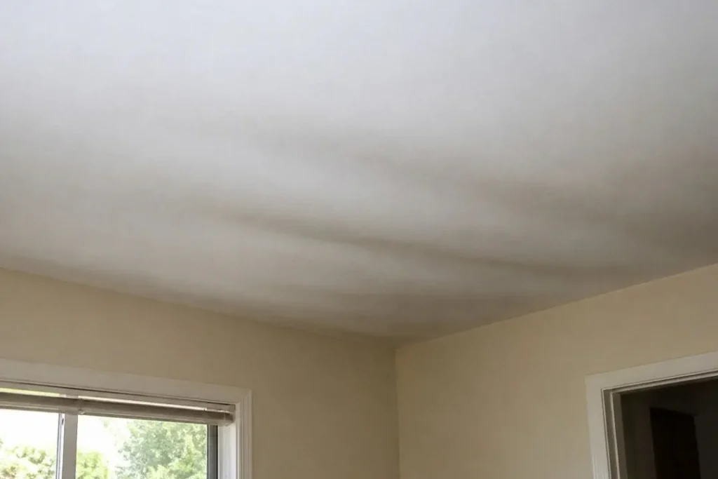 bowing ceiling sheets